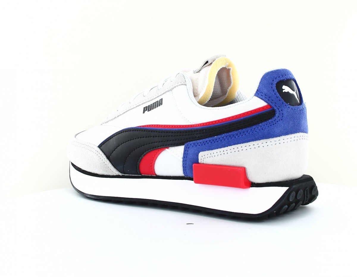 Puma Future rider double blanc noir rouge bleu