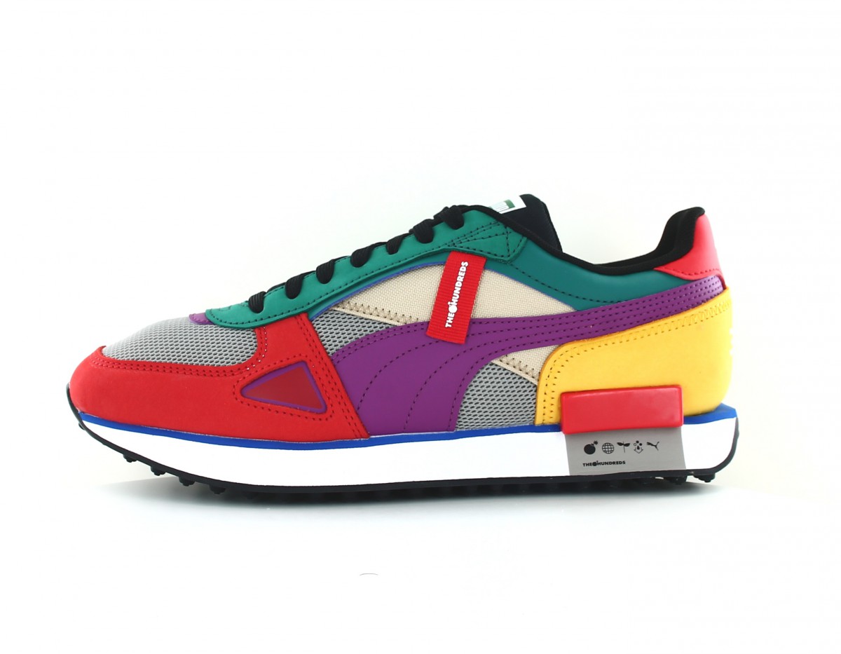 Puma Future rider the hundreds blanc violet multicolor