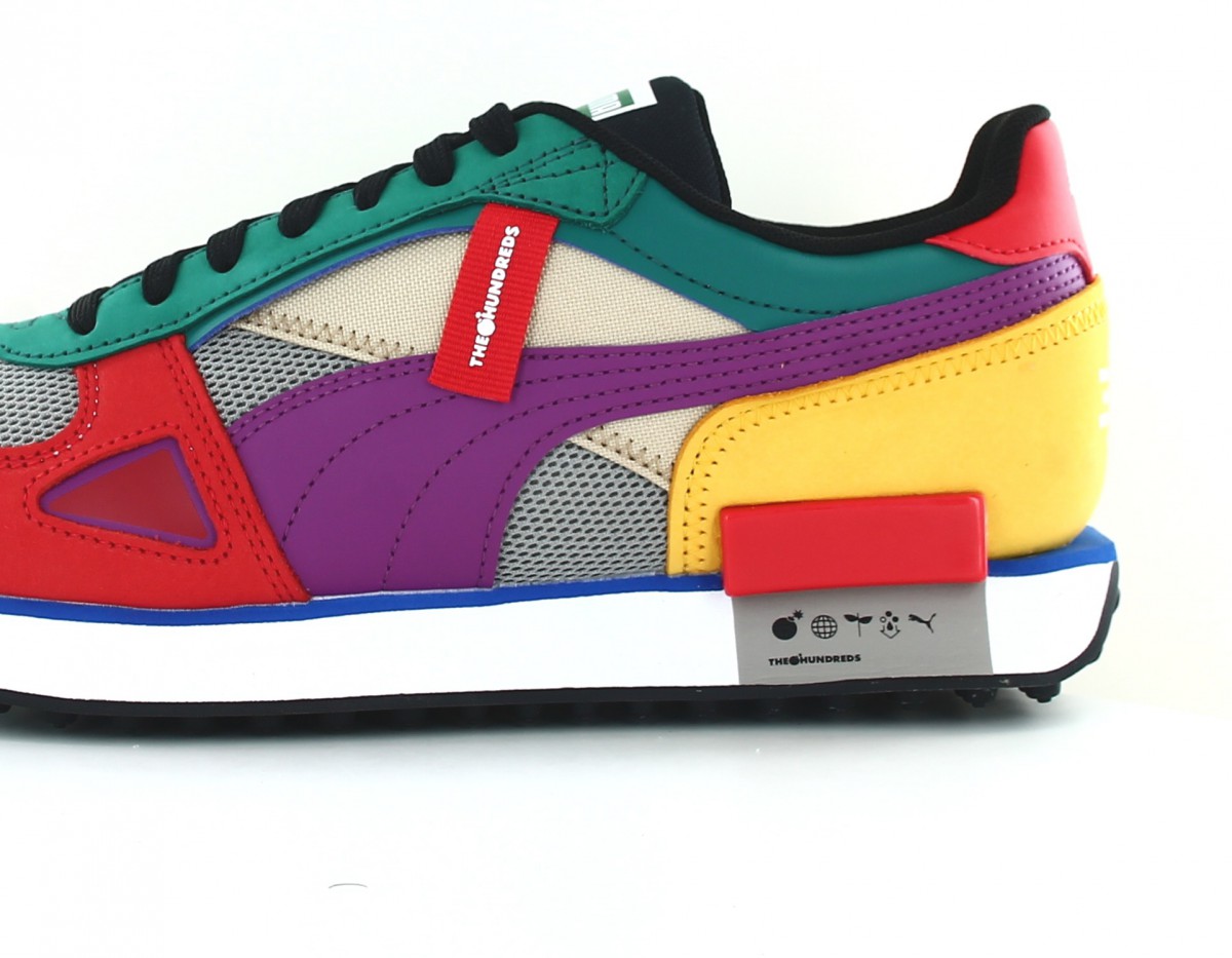 Puma Future rider the hundreds blanc violet multicolor