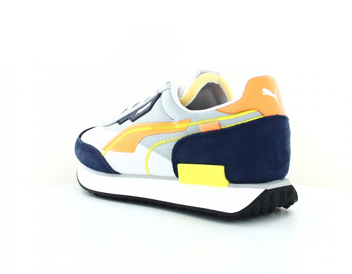 Puma Future rider two fold gris orange bleu marine jaune