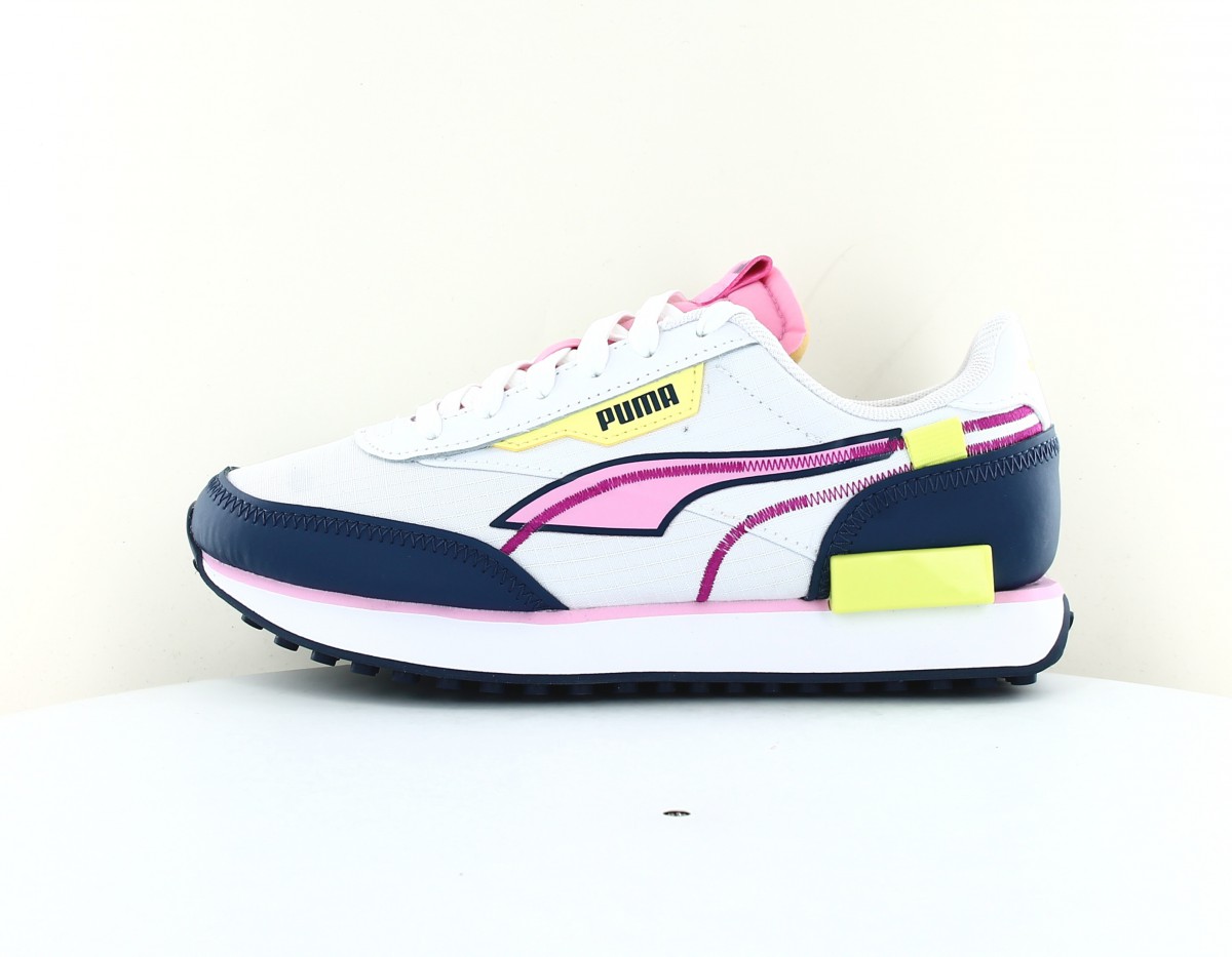 Puma Future rider twofold junior blanc bleu rose