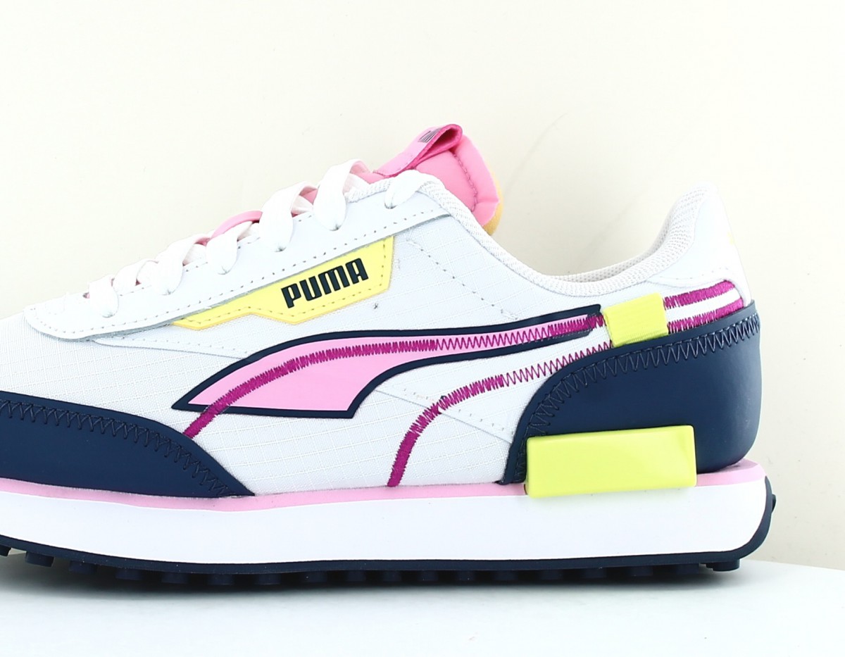 Puma Future rider twofold junior blanc bleu rose