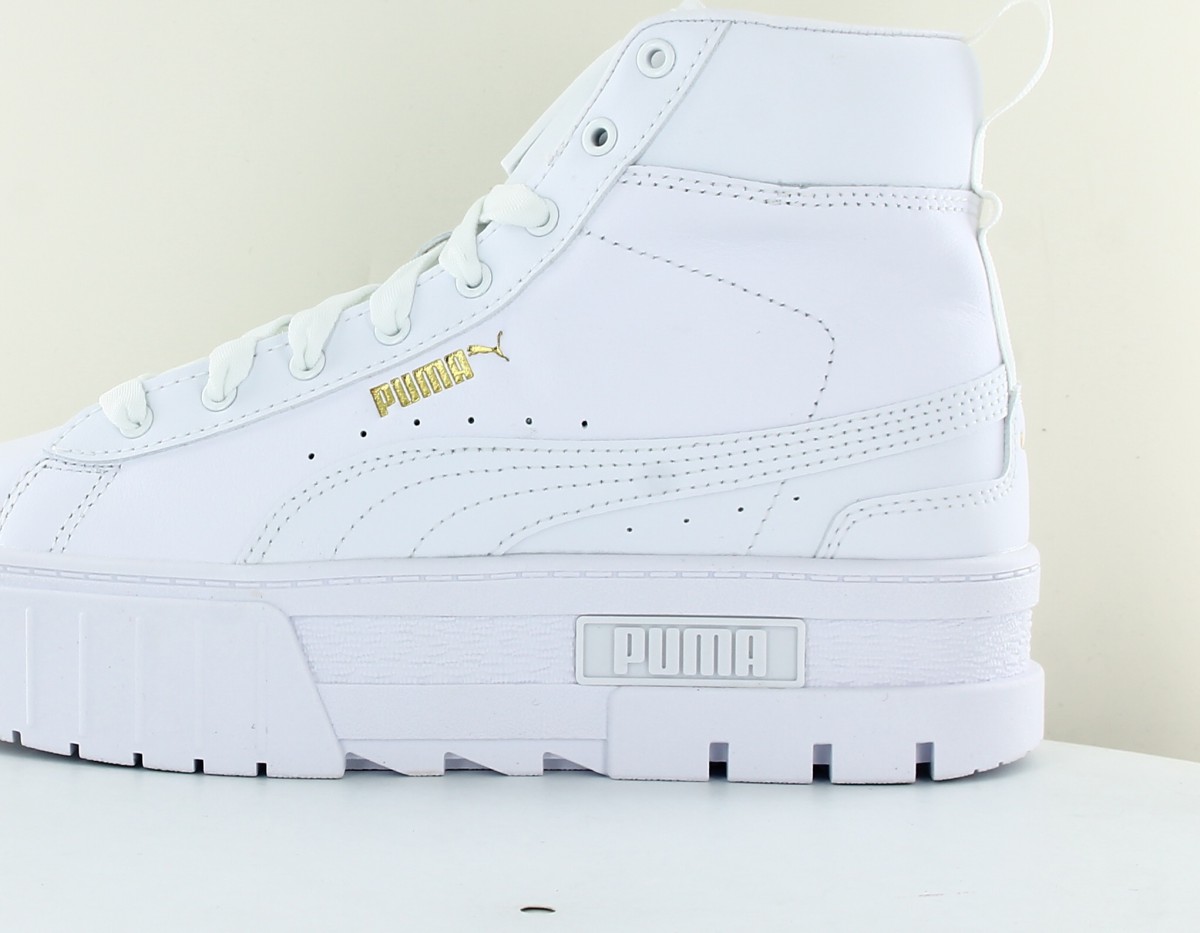 Puma Mayze mid blanc or