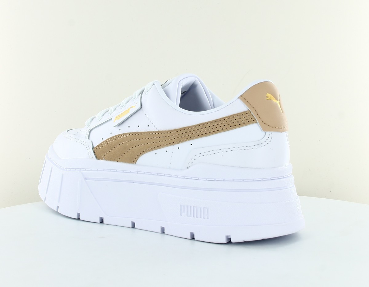 Puma Mayze stack blanc beige or