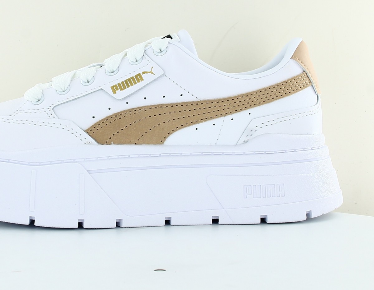 Puma Mayze stack blanc beige or