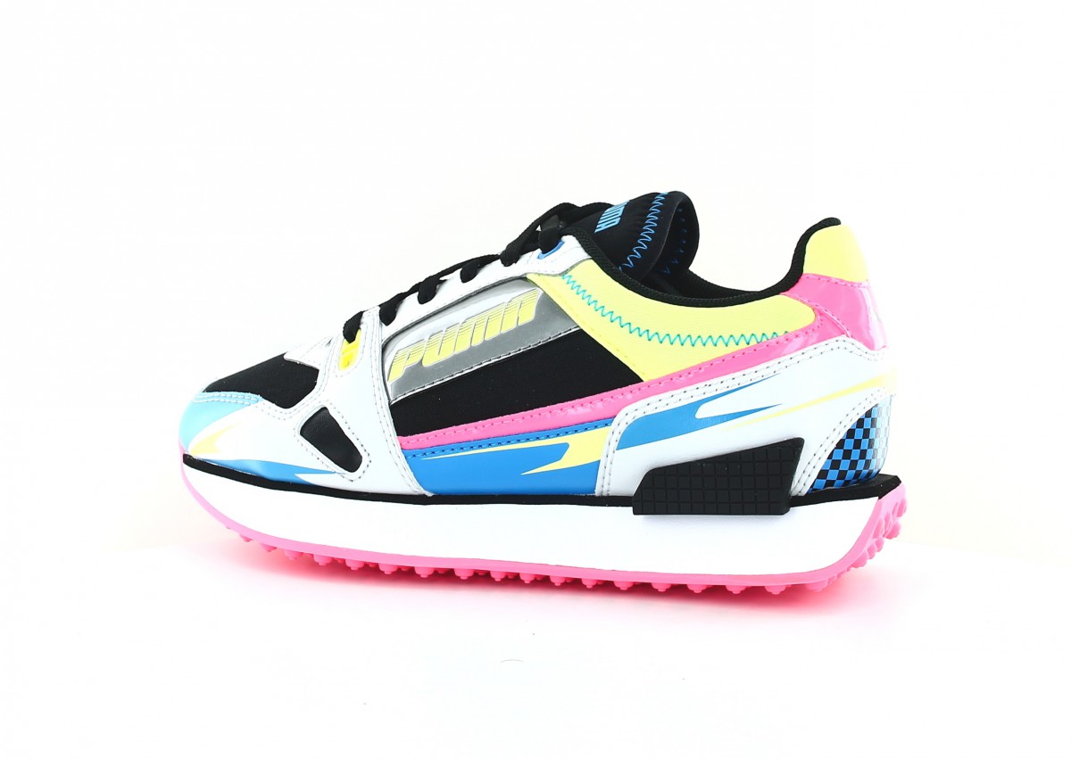 Puma Mile rider sunny gataway noir blanc jaune fluo bleu rose