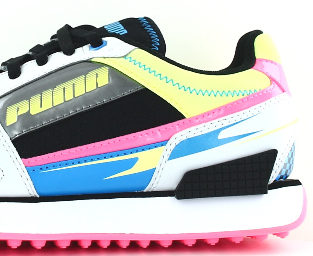 Puma Mile rider sunny gataway noir blanc jaune fluo bleu rose