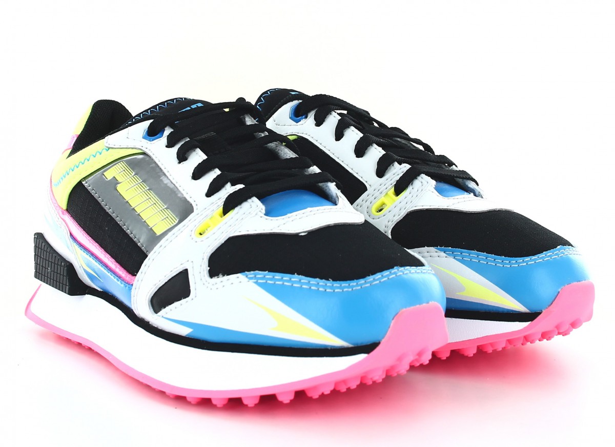 Puma Mile rider sunny gataway noir blanc jaune fluo bleu rose