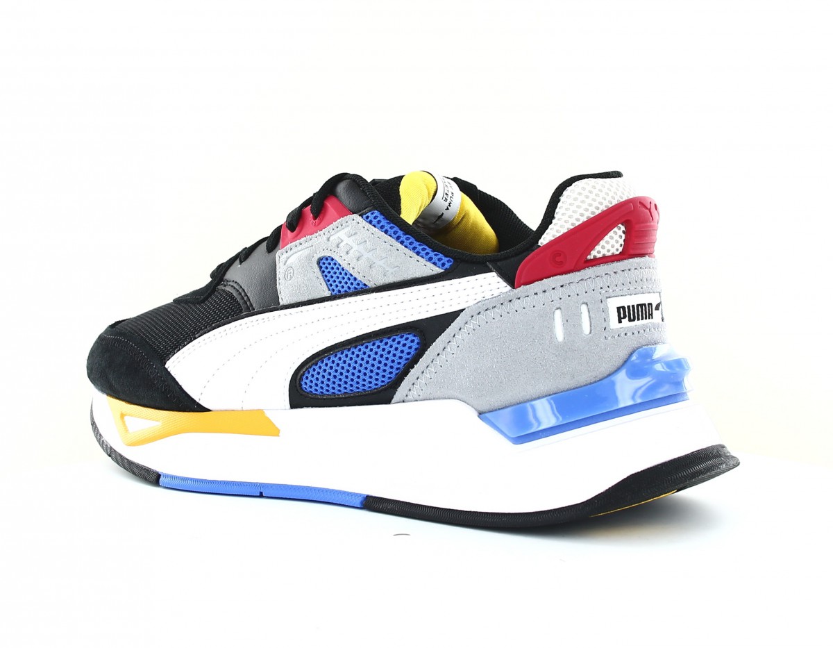 Puma Mirage sport remix noir bleu blanc rouge jaune