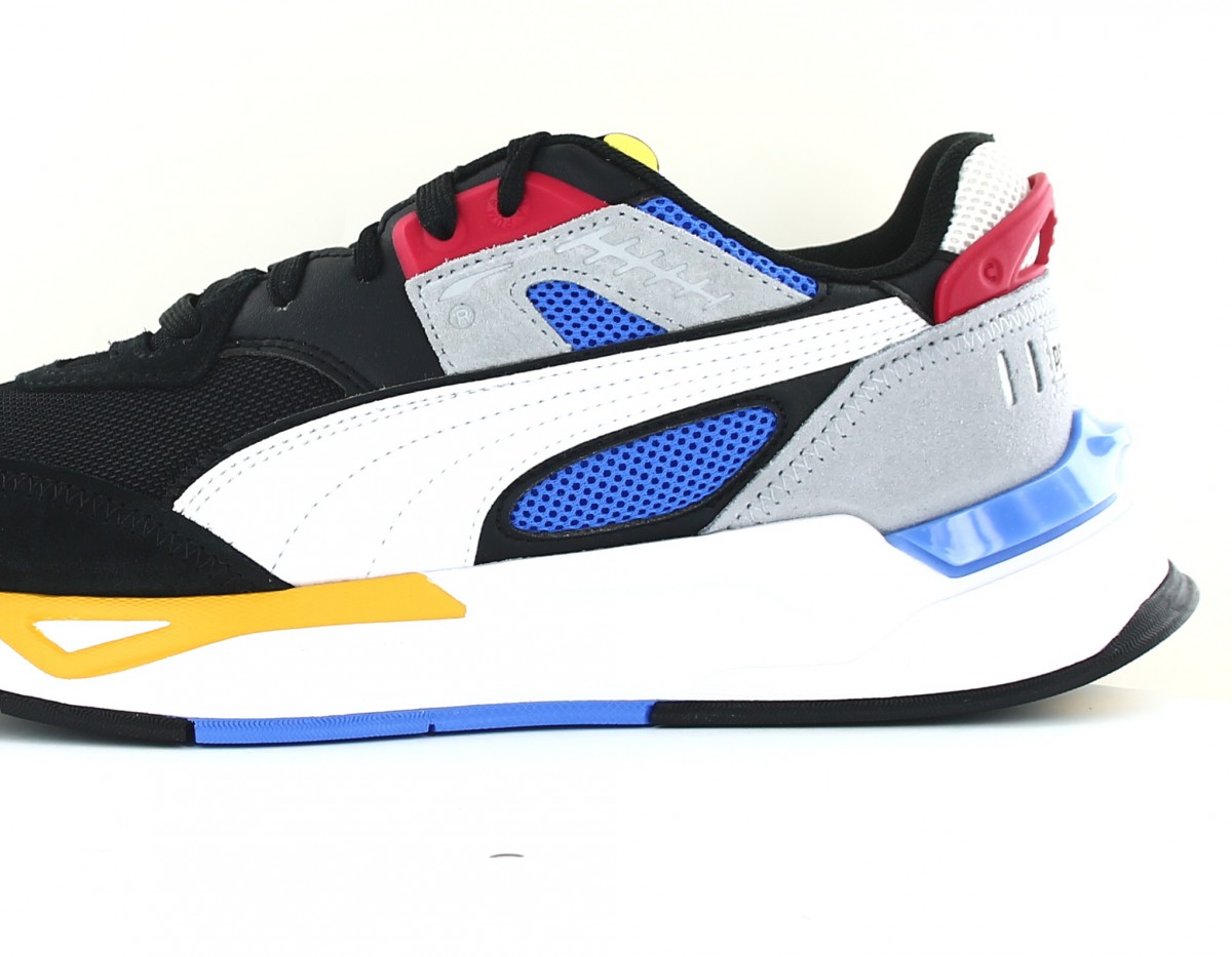 Puma Mirage sport remix noir bleu blanc rouge jaune