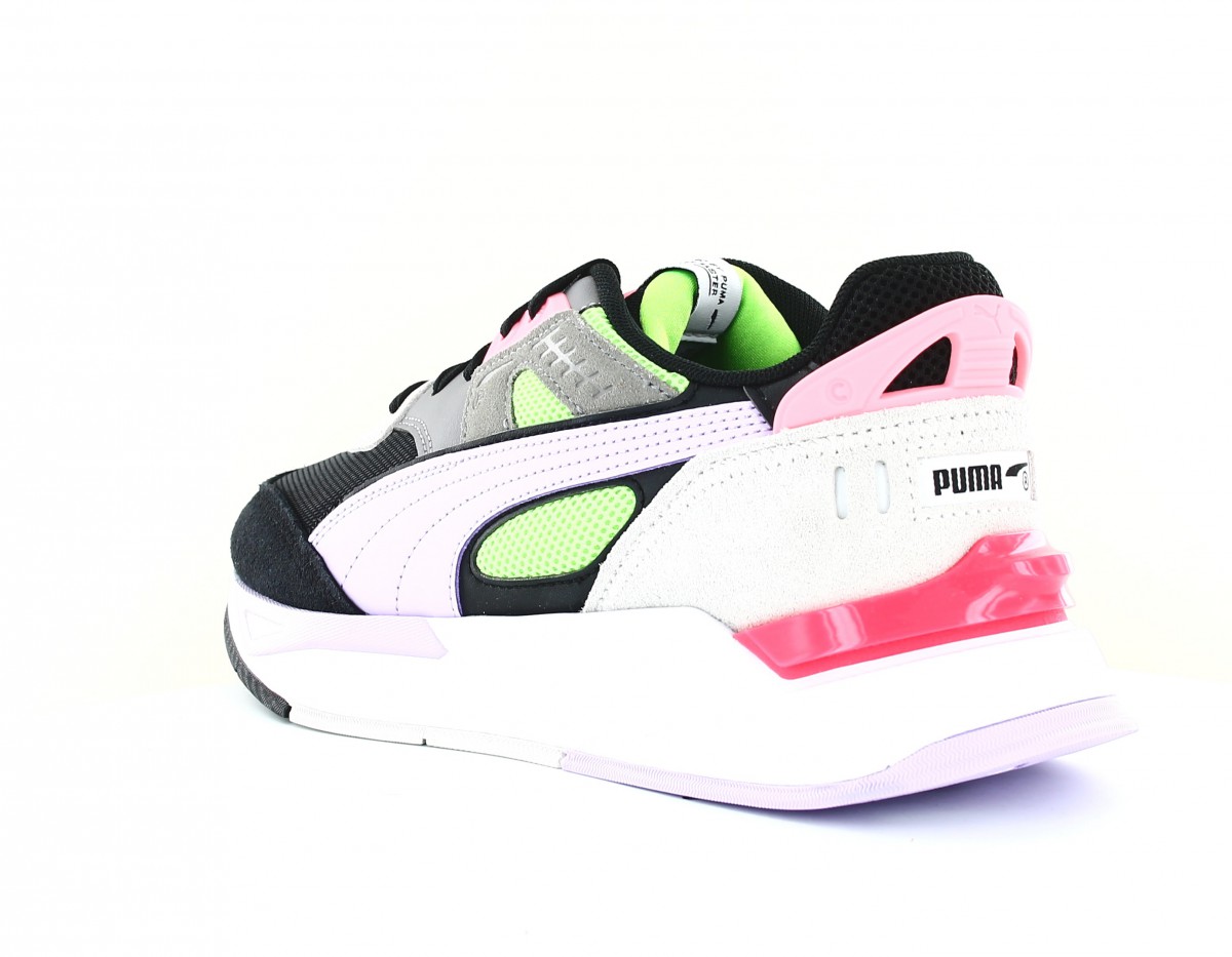 Puma Mirage sport remix noir violet vert fluo rose