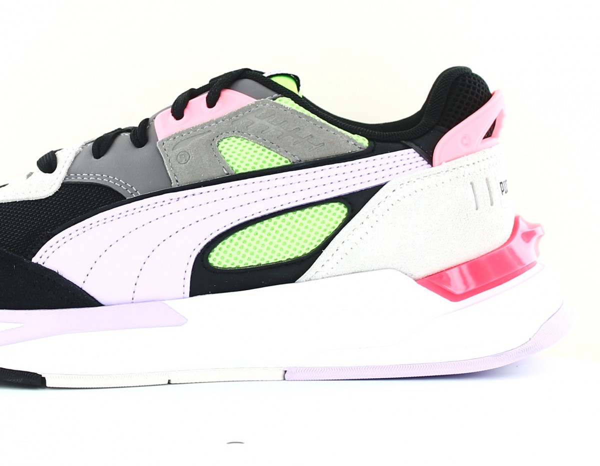 Puma Mirage sport remix noir violet vert fluo rose