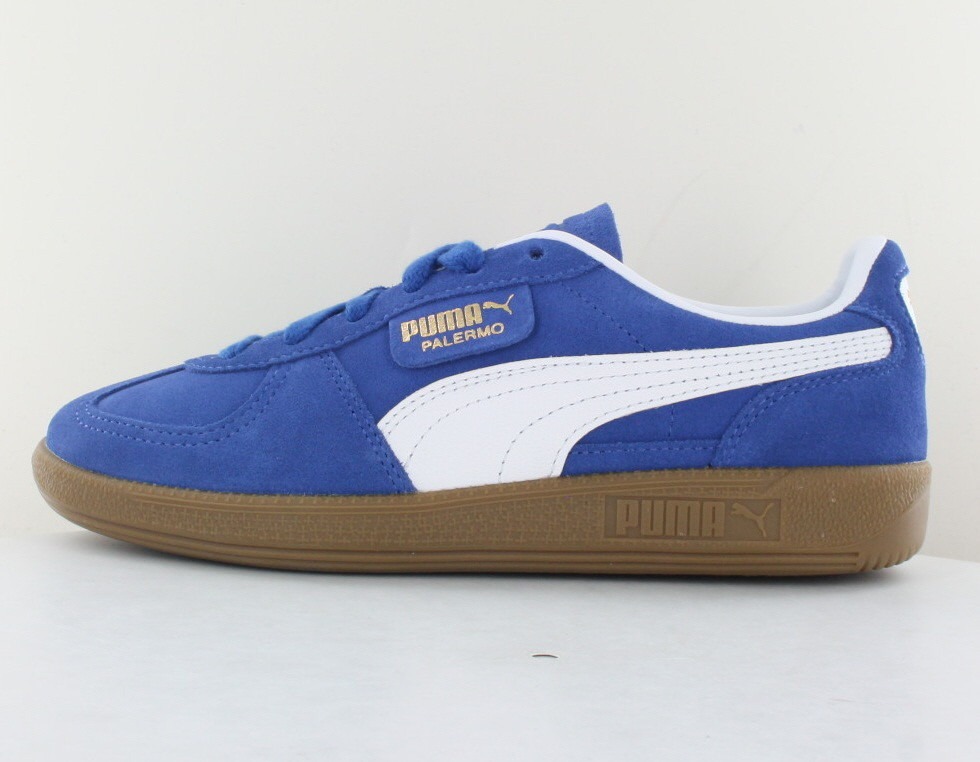 Puma Palermo bleu blanc gomme