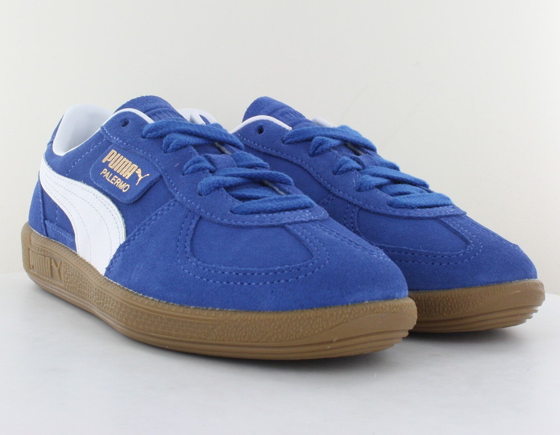 Puma Palermo bleu blanc gomme