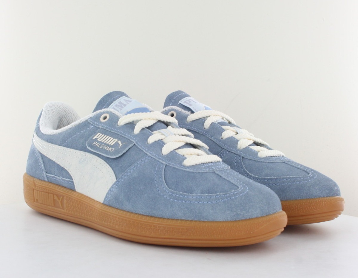 Puma Palermo hairy bleu beige gomme