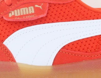 Puma Palermo moda vintage orange gomme