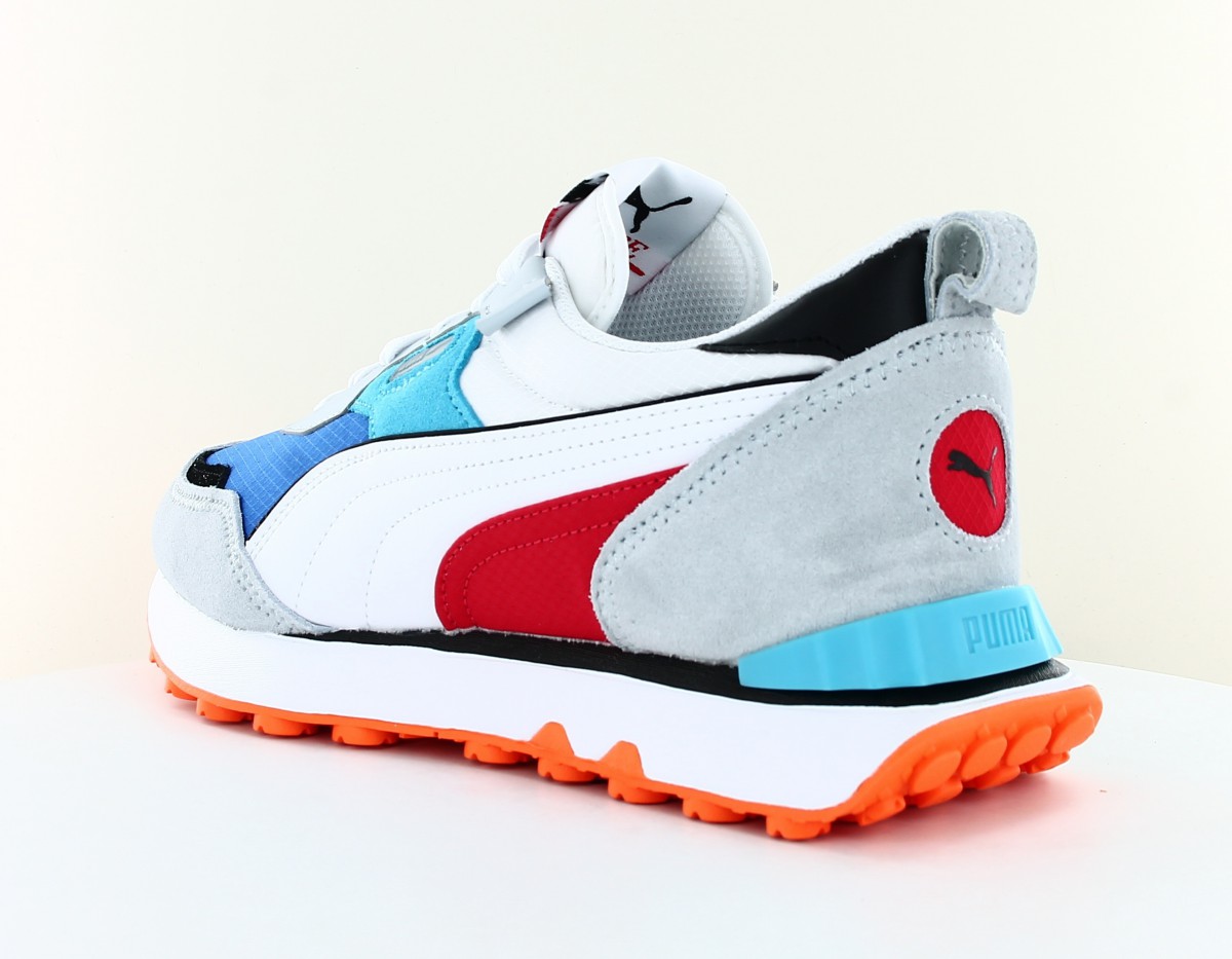 Puma Rider fv future vintage blanc bleu multicolor