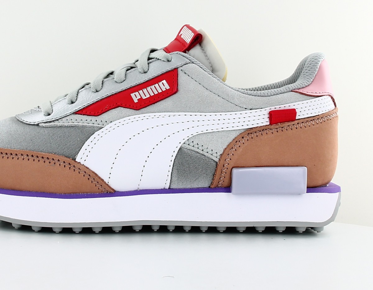 Puma Future rider royale femme gris blanc marron rouge rose