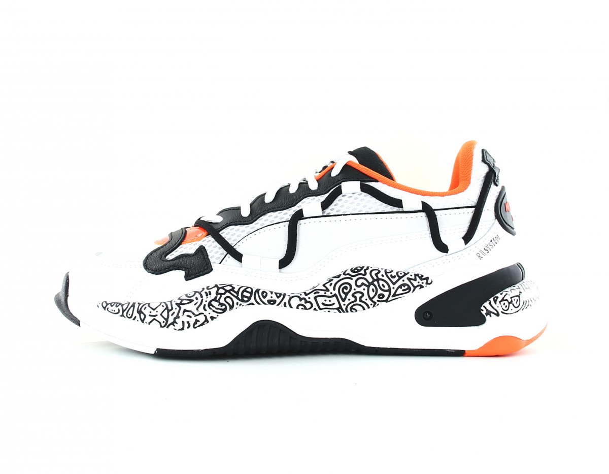 Puma Rs 2k mr doodle blanc noir orange