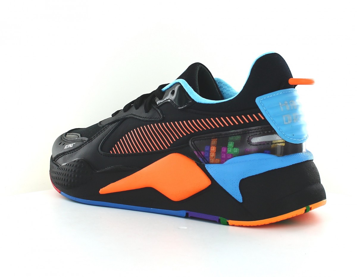 Puma RS-X x tetris noir orange bleu