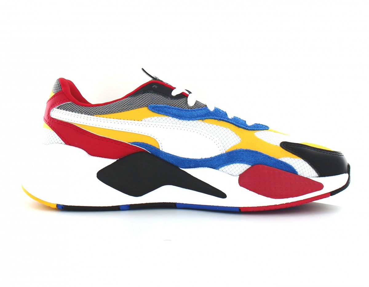 Puma Rsx 3 puzzle blanc rouge noir bleu jaune