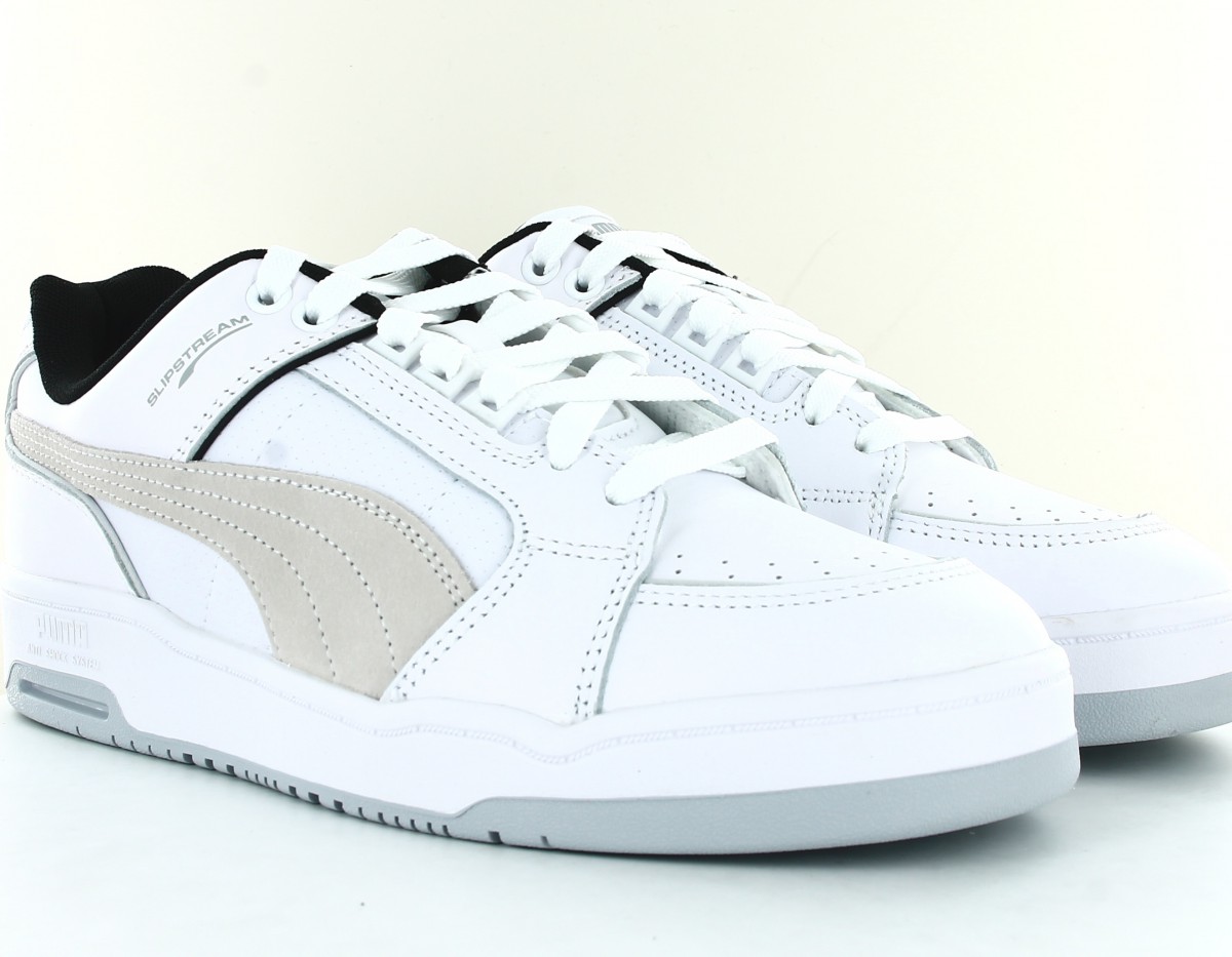 Puma Slipstream low retro blanc gris noir