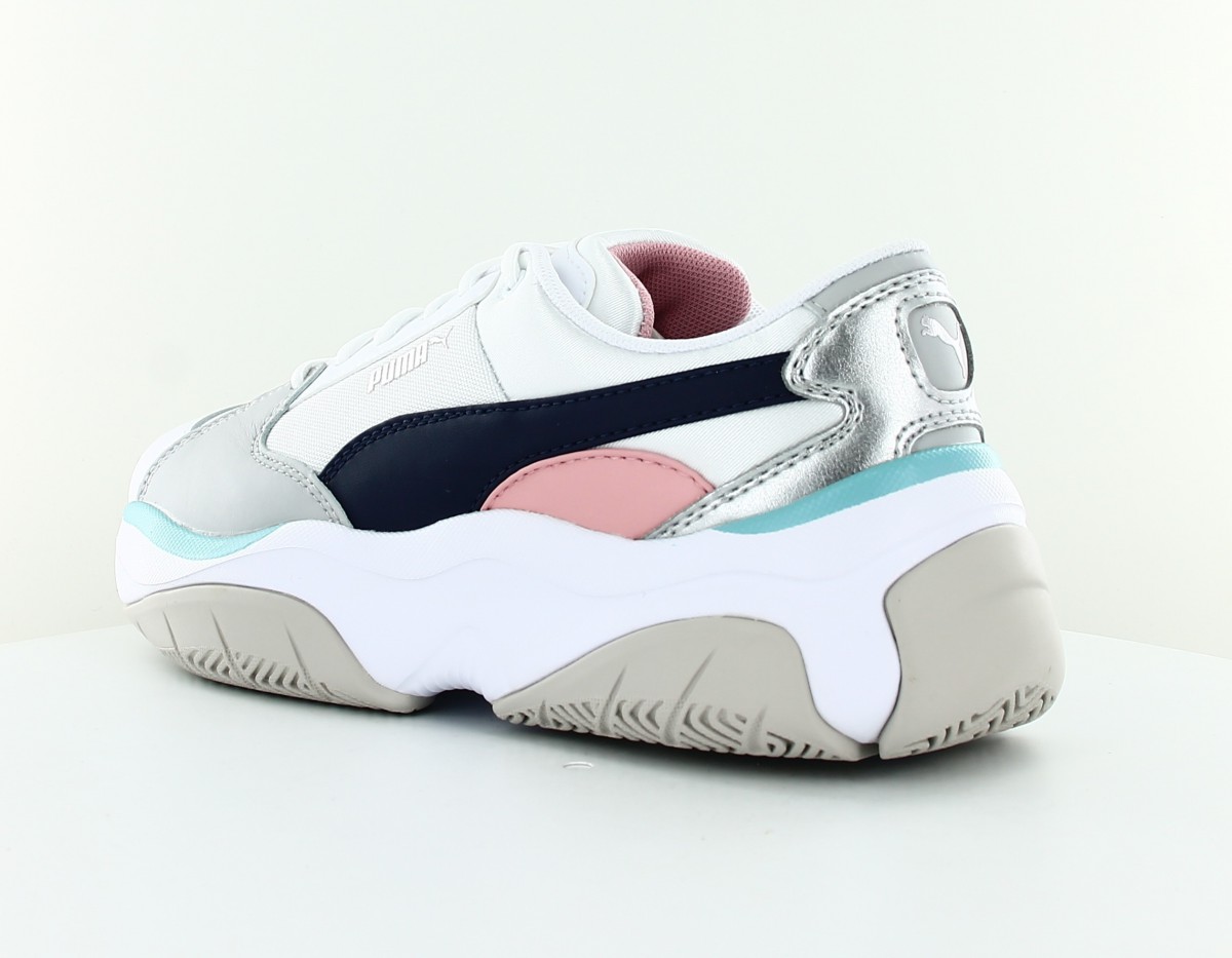 Puma Stormy blanc bleu marine gris rose bleu