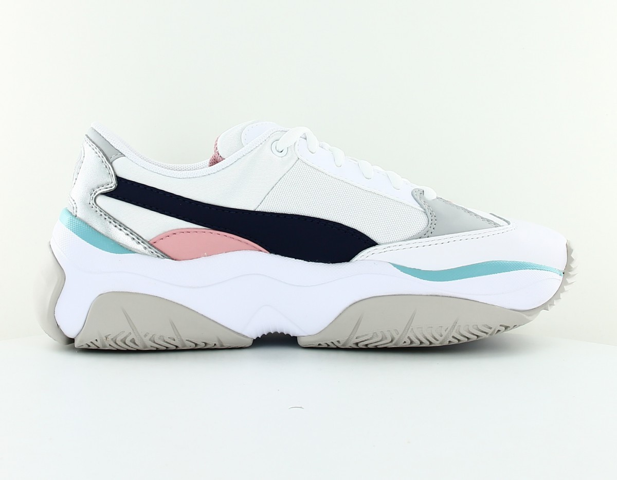 Puma Stormy blanc bleu marine gris rose bleu