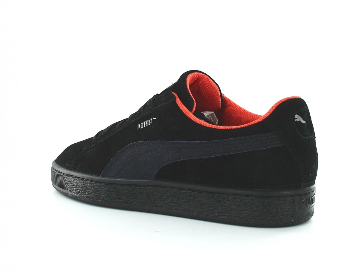 Puma Suede tonal nu skool Noir orange