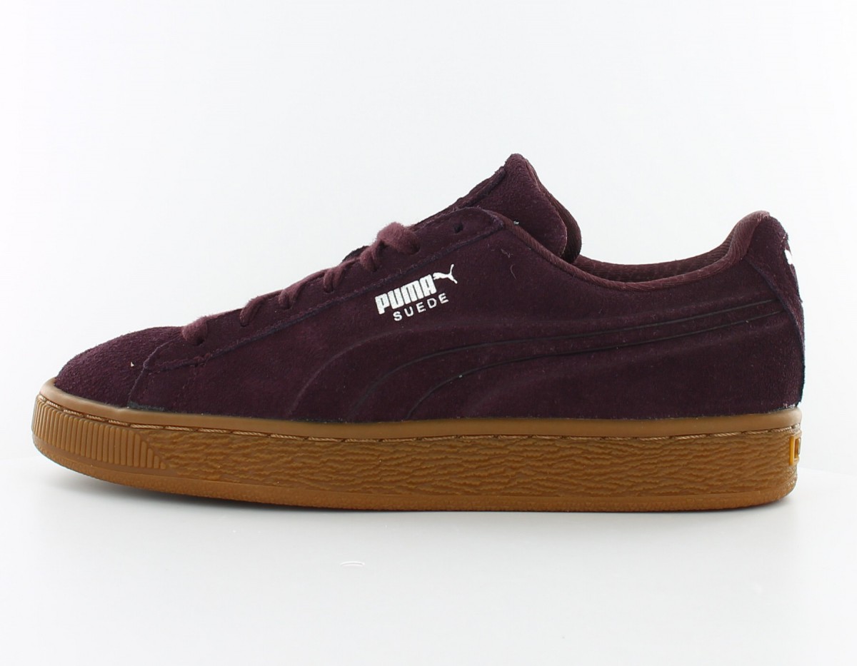 puma suede bordeaux semelle marron