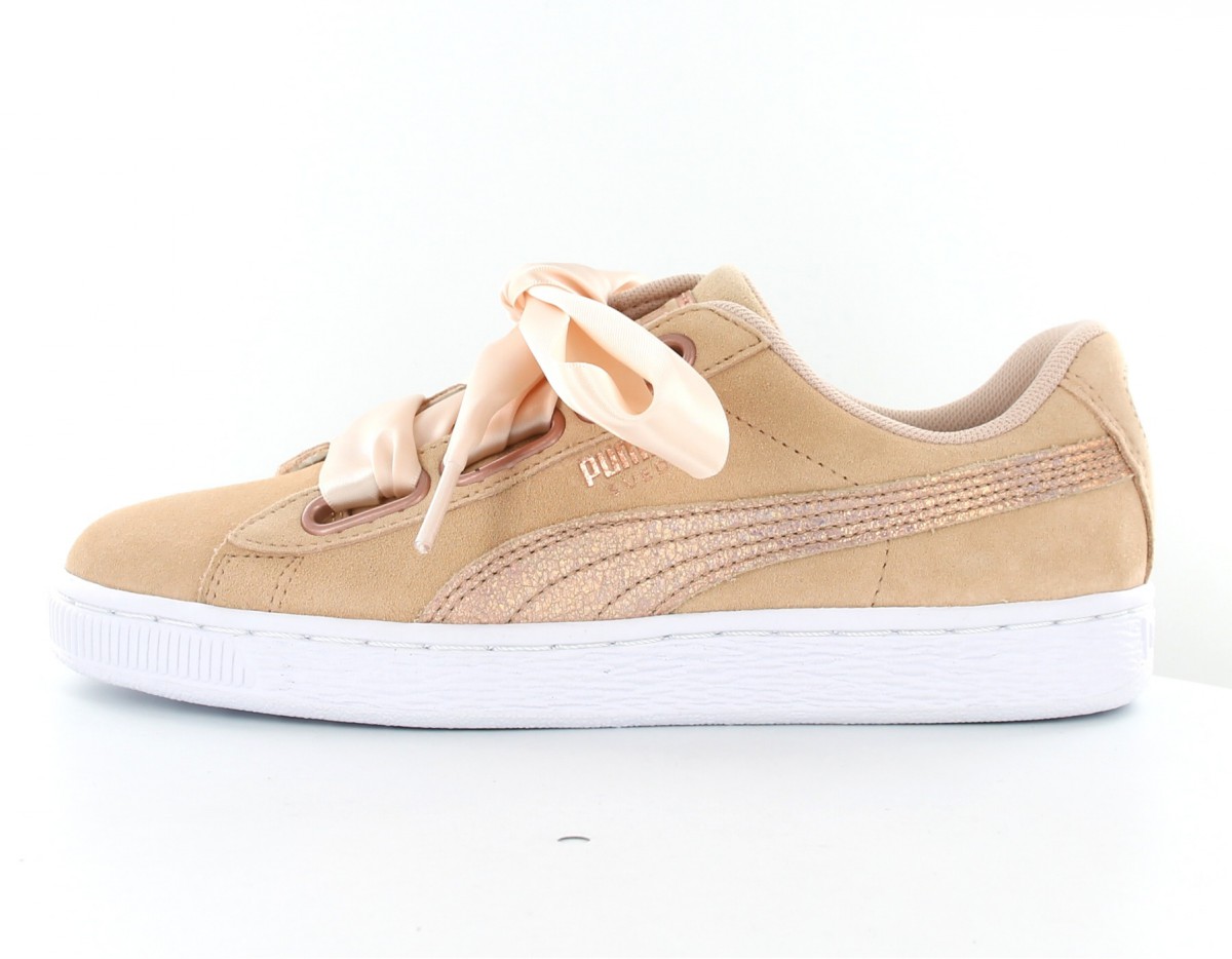 Puma Suede heart lunalux rose cream tan