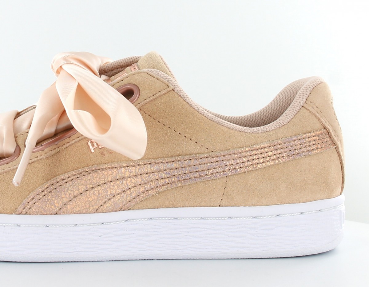 Puma Suede heart lunalux rose cream tan