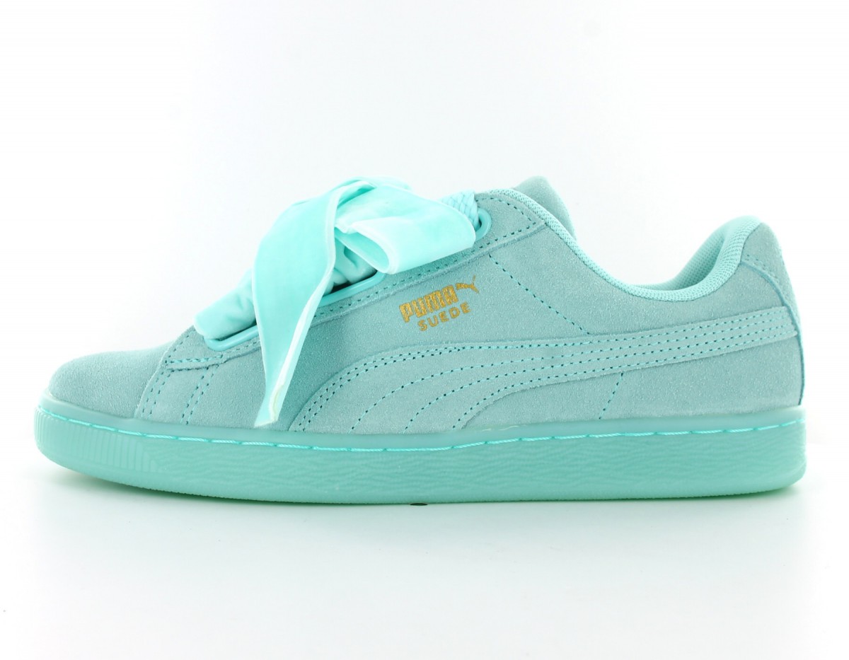 Puma Suede Heart Reset Bleu Pastel