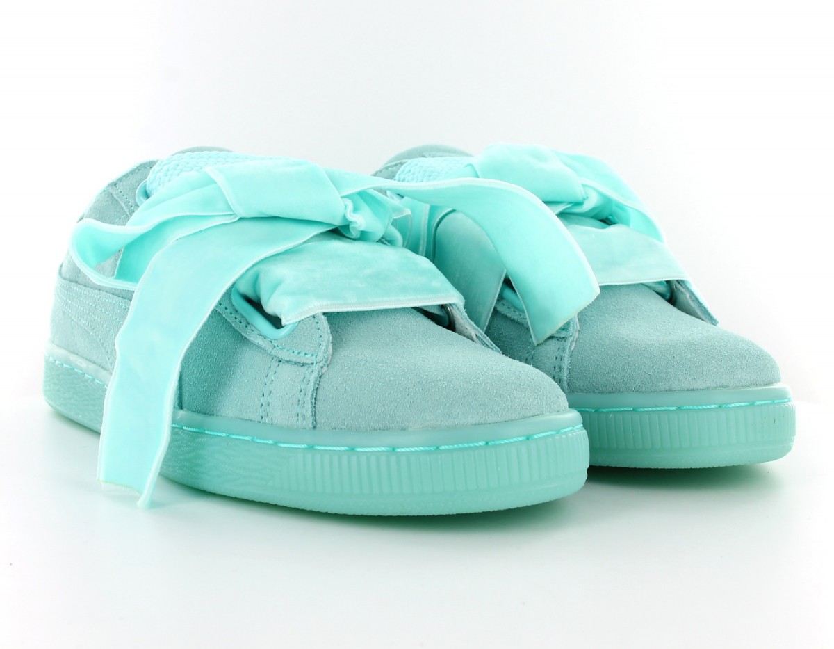 Puma Suede Heart Reset Bleu Pastel