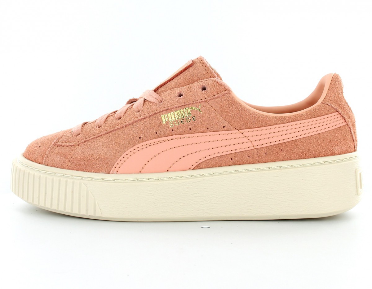 Puma Suede platform core rose-coral-cloud