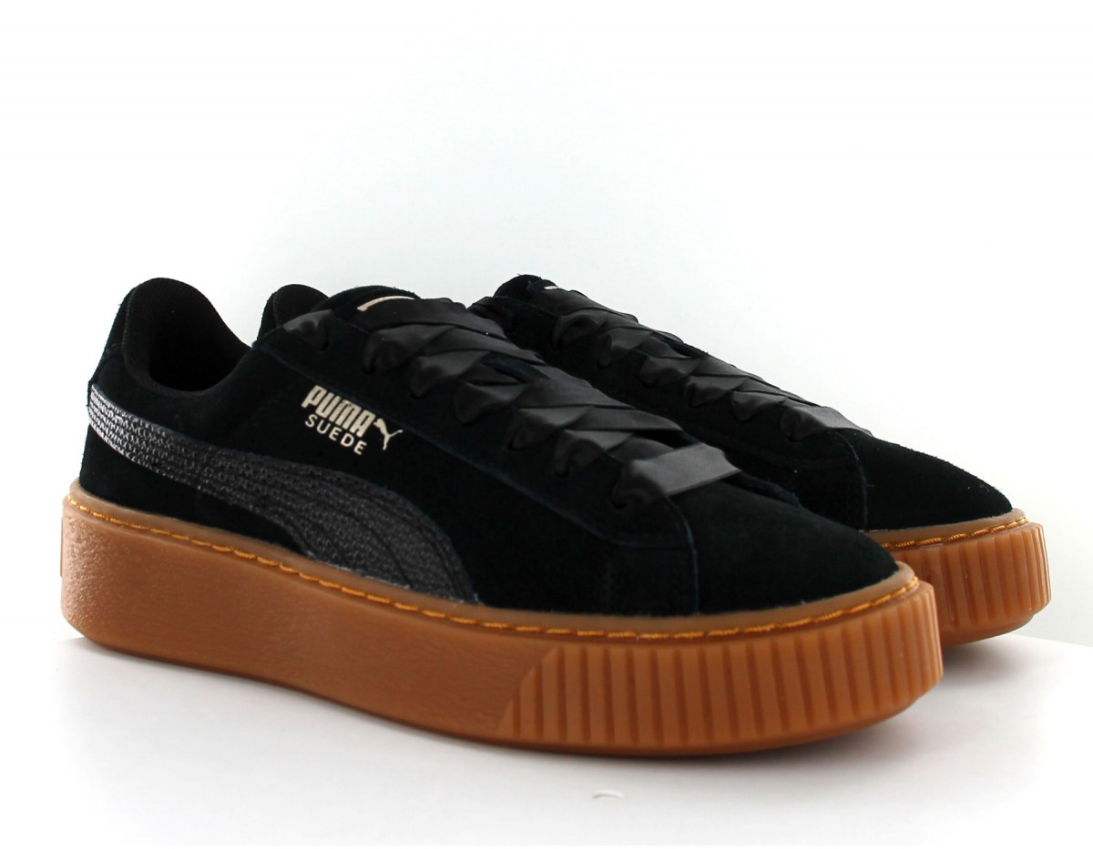 Puma Suede platform bubble Noir gomme