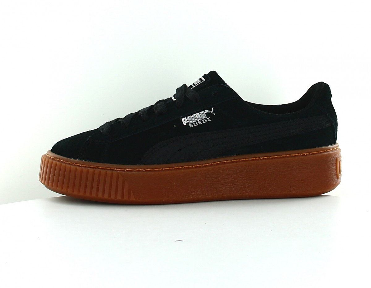 Puma Suede platform gum Noir-Gomme