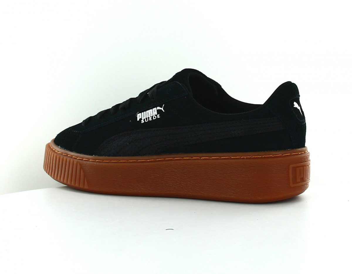 Puma Suede platform gum Noir-Gomme