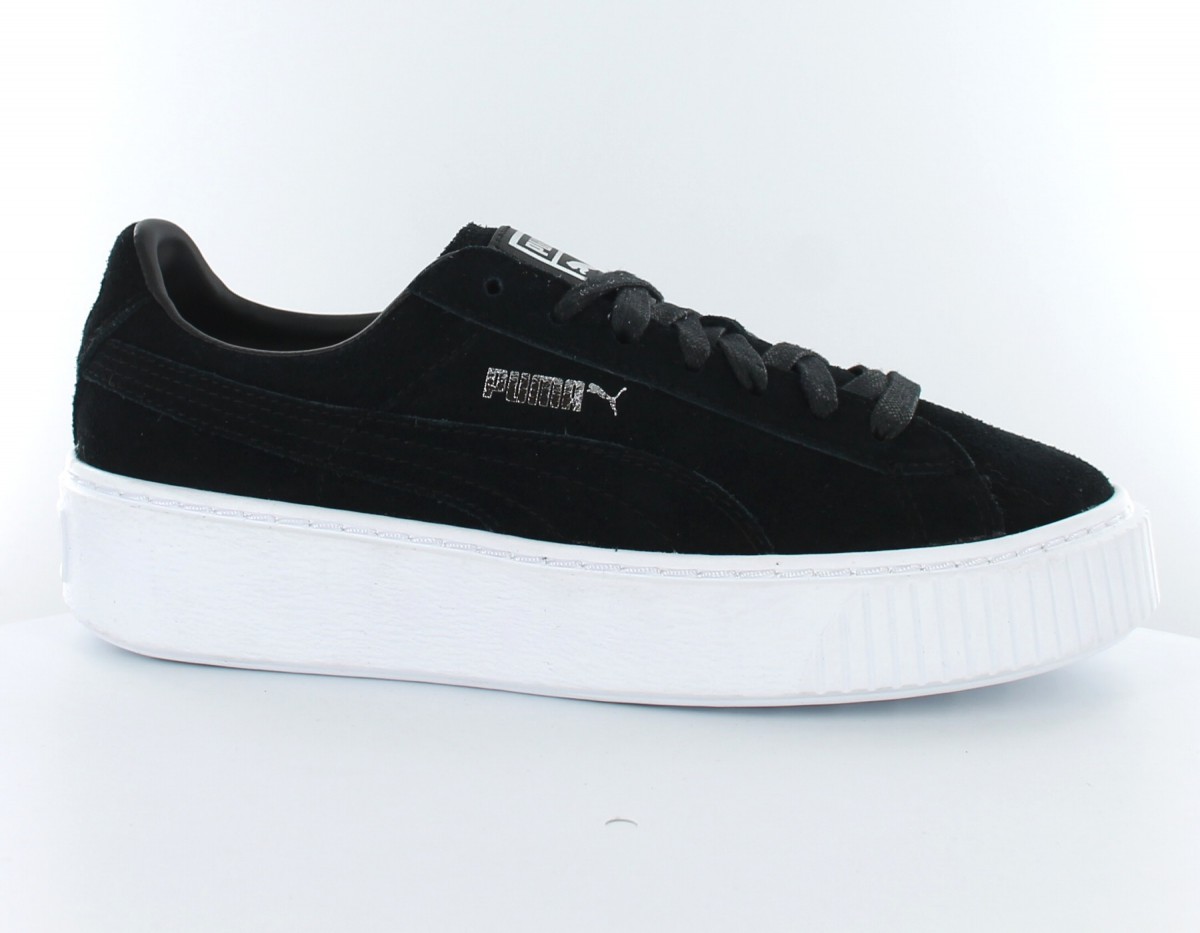 Puma Suede Platforme Noir/Blanc