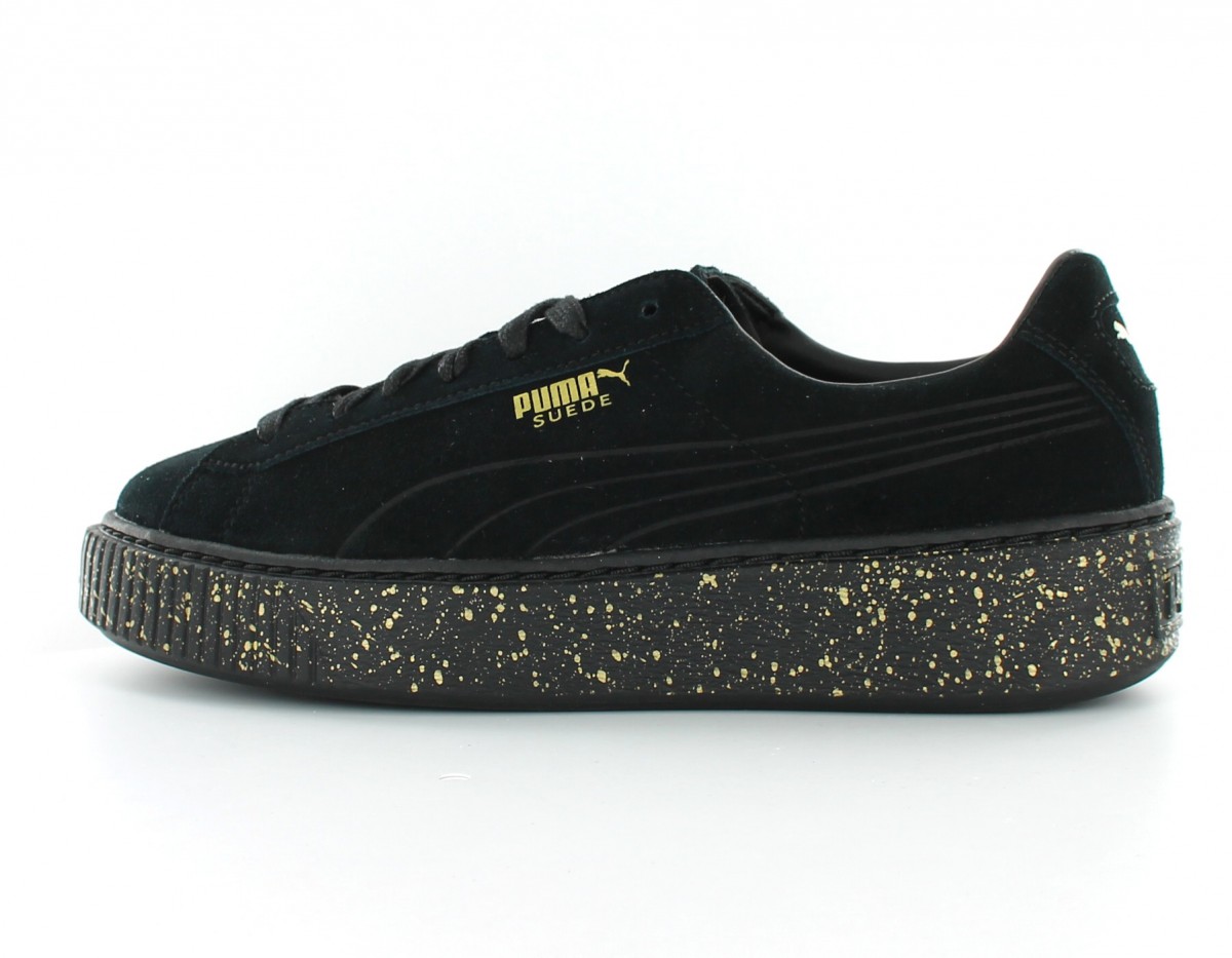 Puma Suede Platform Speckled Black