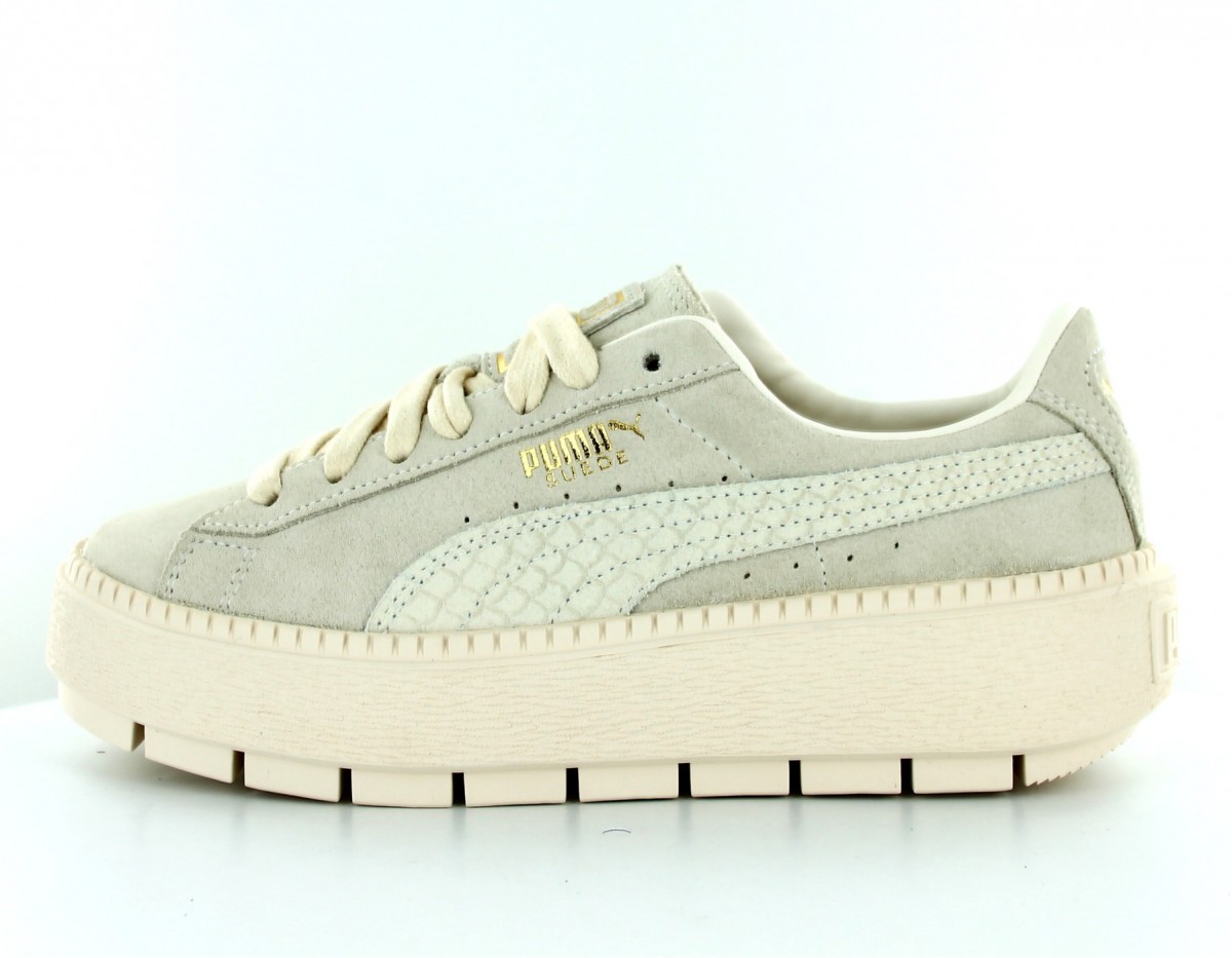 Puma Suede platform trace animal Beige-beige-or