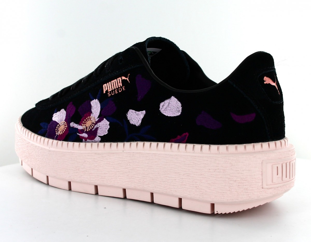 Puma Platform trace flowery Noir fleuri