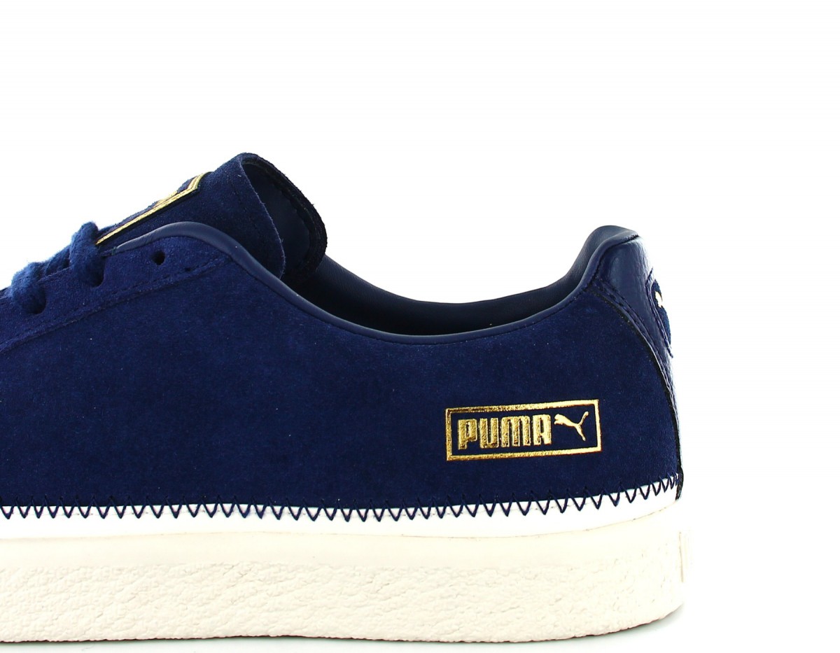 Puma Suede trim bleu marine or beige