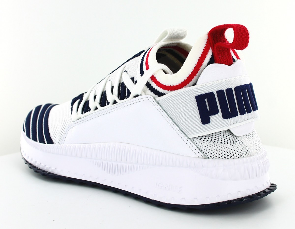 Puma Tsugi jun sport blanc bleu rouge