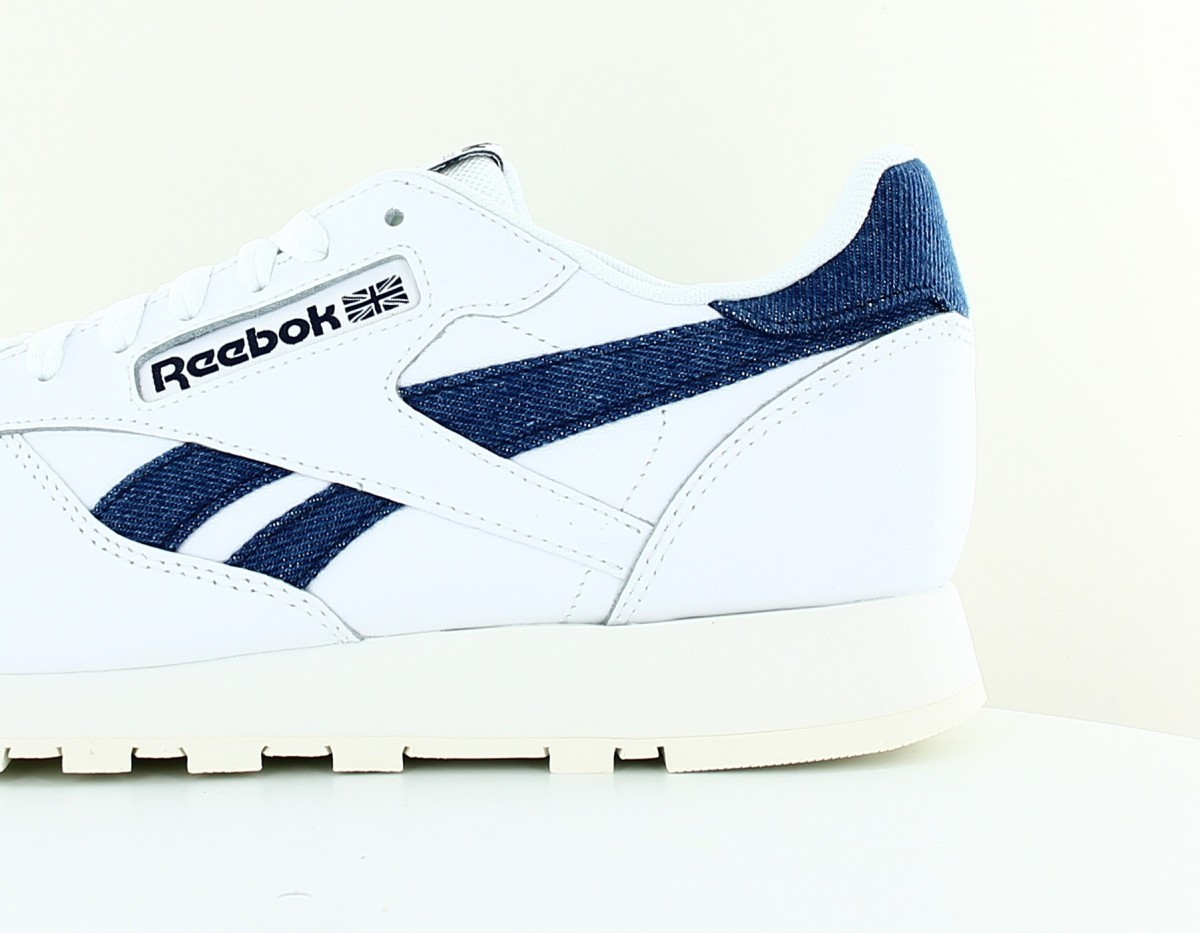 Reebok Cl leather blanc bleu