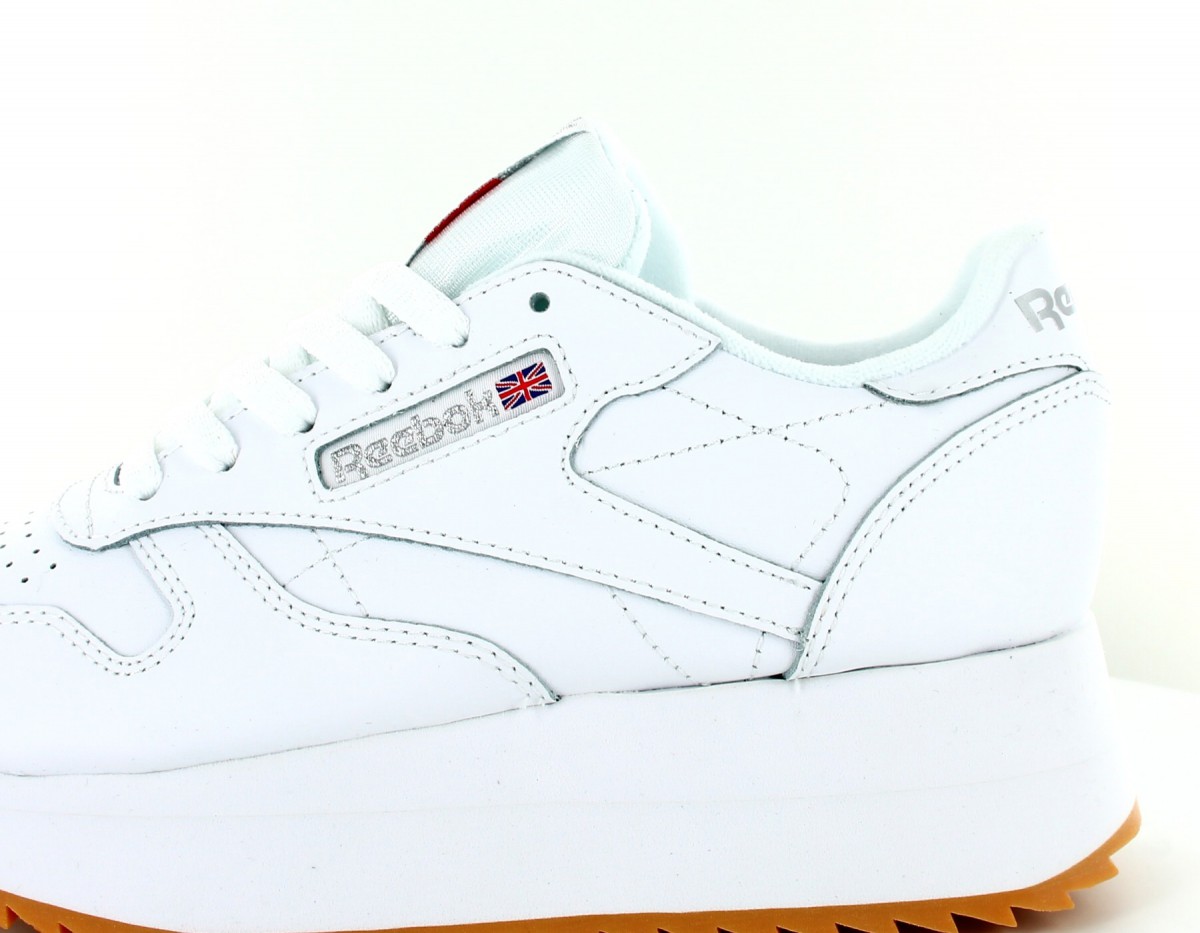 Reebok CL leather Double blanc-gomme