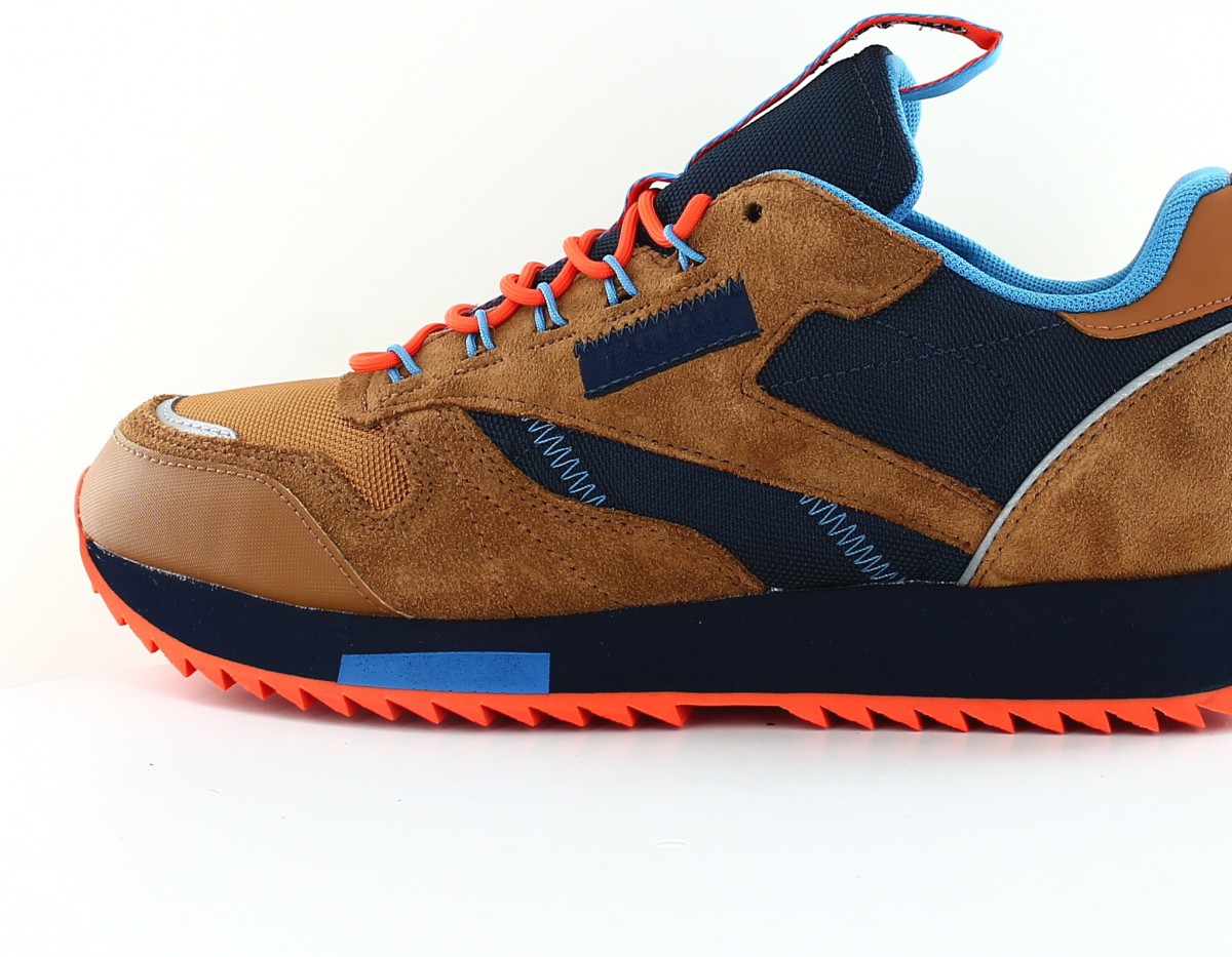 Reebok Cl leather ripple t marron bleu marine orange bleu