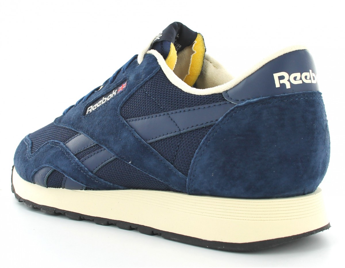 Reebok CL Nylon P Bleu Marine- Beige