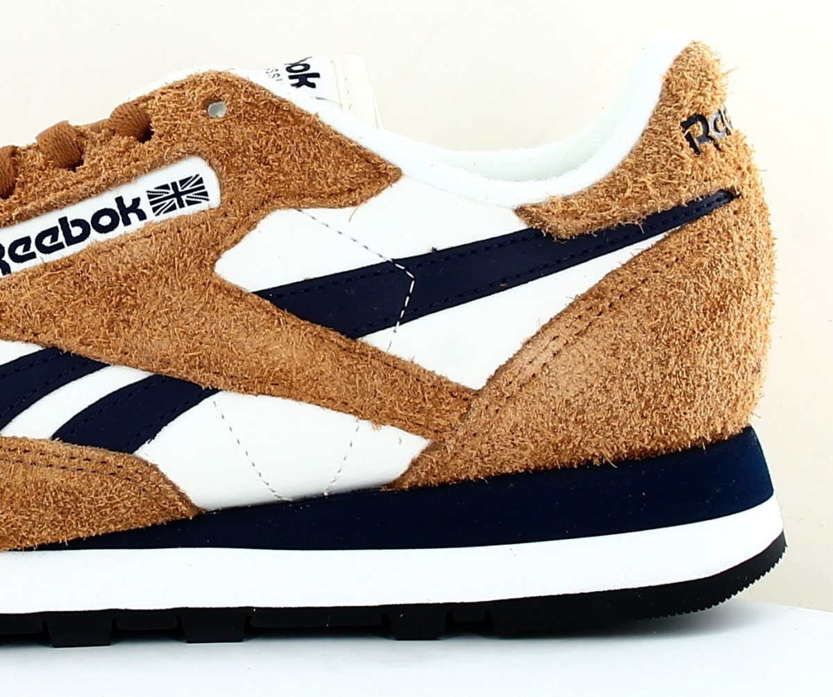 Reebok Classic leather blanc bleu marine beige