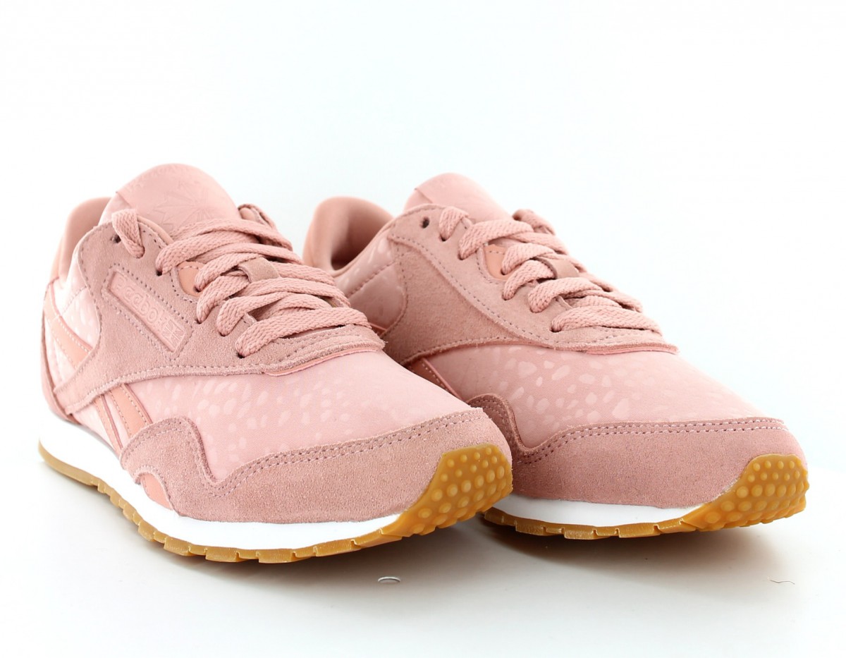 Reebok CL Nylon Slim Rose-Blanc